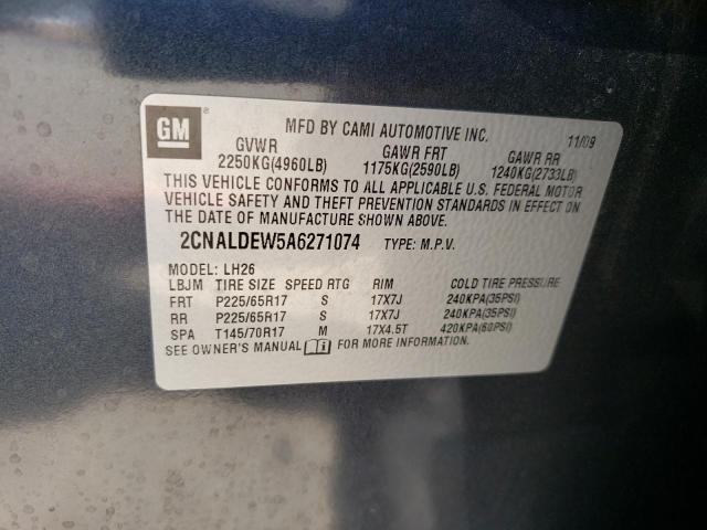 Photo 9 VIN: 2CNALDEW5A6271074 - CHEVROLET EQUINOX LT 