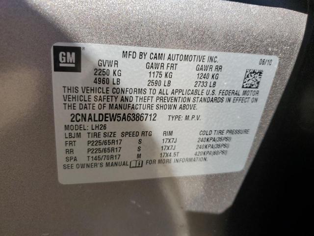 Photo 12 VIN: 2CNALDEW5A6386712 - CHEVROLET EQUINOX LT 