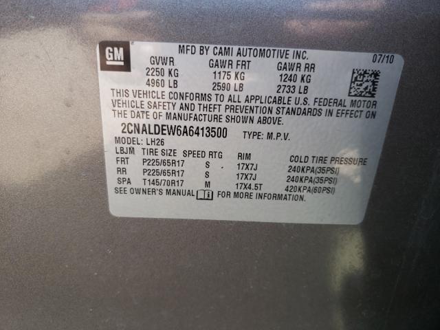 Photo 9 VIN: 2CNALDEW6A6413500 - CHEVROLET EQUINOX LT 