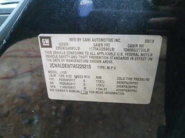 Photo 9 VIN: 2CNALDEW7A6229215 - CHEVROLET EQUINOX LT 