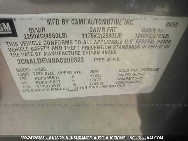 Photo 8 VIN: 2CNALDEW8A6200323 - CHEVROLET EQUINOX 