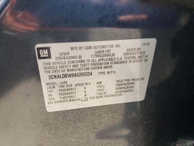 Photo 11 VIN: 2CNALDEW8A6265334 - CHEVROLET EQUINOX LT 