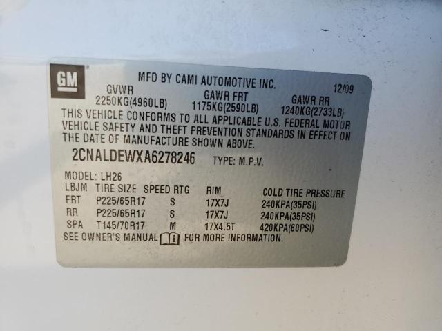 Photo 12 VIN: 2CNALDEWXA6278246 - CHEVROLET EQUINOX LT 