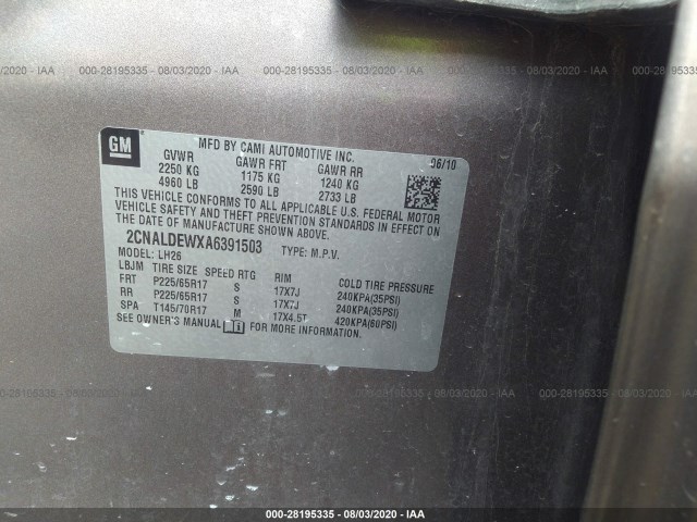 Photo 8 VIN: 2CNALDEWXA6391503 - CHEVROLET EQUINOX 