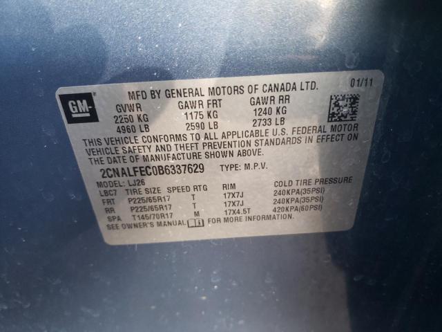 Photo 9 VIN: 2CNALFEC0B6337629 - CHEVROLET EQUINOX LT 