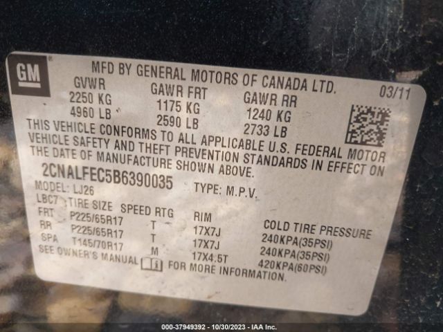 Photo 8 VIN: 2CNALFEC5B6390035 - CHEVROLET EQUINOX 