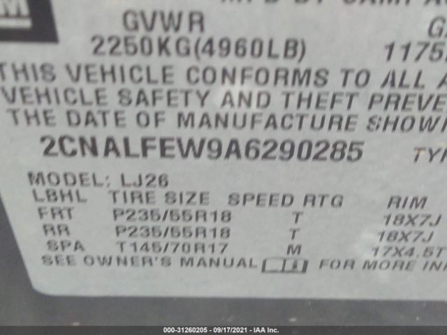 Photo 8 VIN: 2CNALFEW9A6290285 - CHEVROLET EQUINOX 