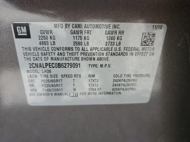 Photo 9 VIN: 2CNALPEC0B6279091 - CHEVROLET EQUINOX LT 