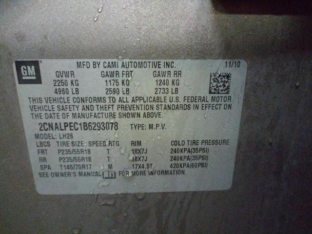 Photo 12 VIN: 2CNALPEC1B6293078 - CHEVROLET EQUINOX LT 