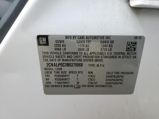 Photo 12 VIN: 2CNALPEC3B6270868 - CHEVROLET EQUINOX LT 