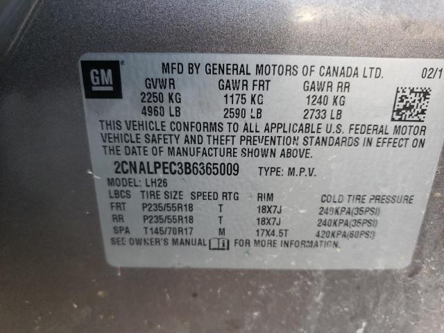 Photo 12 VIN: 2CNALPEC3B6365009 - CHEVROLET EQUINOX LT 