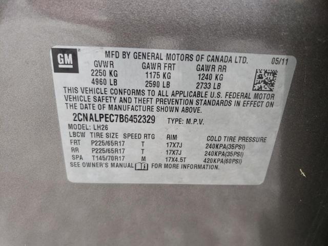 Photo 11 VIN: 2CNALPEC7B6452329 - CHEVROLET EQUINOX LT 