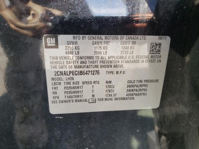 Photo 9 VIN: 2CNALPEC8B6471276 - CHEVROLET EQUINOX LT 