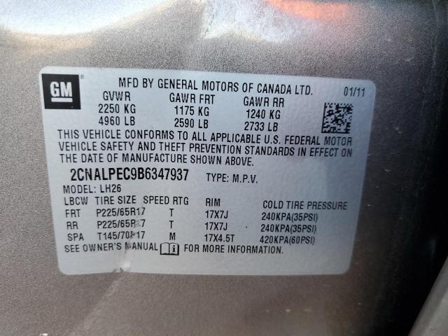 Photo 11 VIN: 2CNALPEC9B6347937 - CHEVROLET EQUINOX LT 