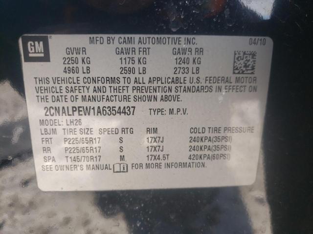 Photo 9 VIN: 2CNALPEW1A6354437 - CHEVROLET EQUINOX LT 