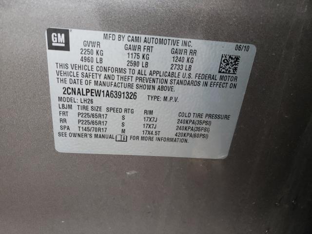 Photo 9 VIN: 2CNALPEW1A6391326 - CHEVROLET EQUINOX 