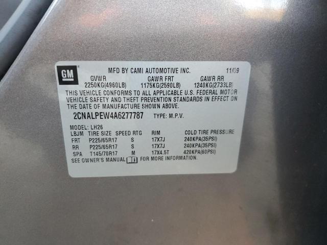 Photo 9 VIN: 2CNALPEW4A6277787 - CHEVROLET EQUINOX LT 