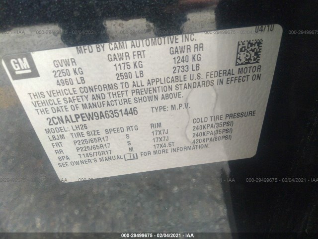 Photo 8 VIN: 2CNALPEW9A6351446 - CHEVROLET EQUINOX 