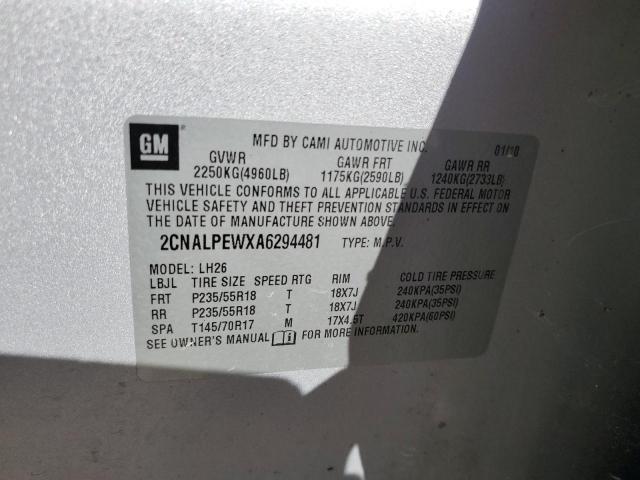 Photo 12 VIN: 2CNALPEWXA6294481 - CHEVROLET EQUINOX LT 