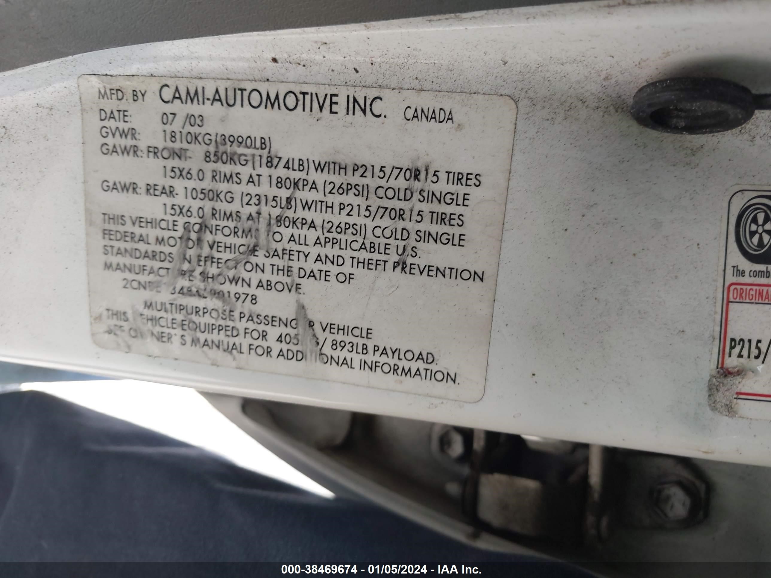 Photo 8 VIN: 2CNBE134846901978 - CHEVROLET TRACKER 