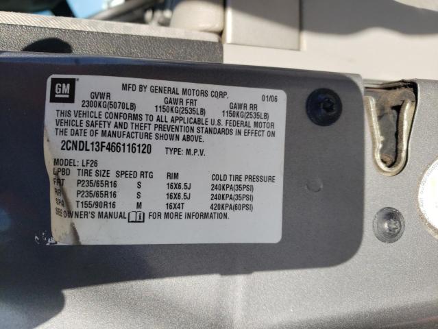 Photo 12 VIN: 2CNDL13F466116120 - CHEVROLET EQUINOX LS 