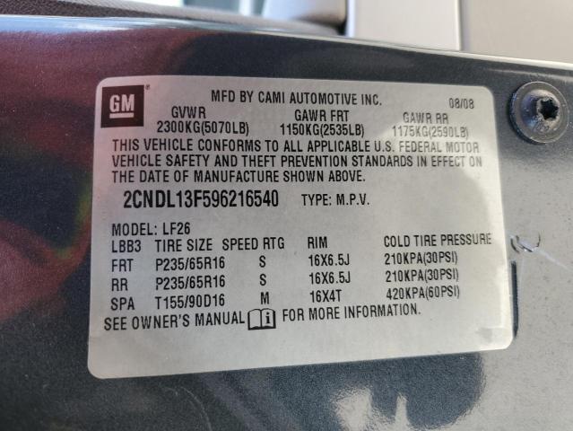 Photo 12 VIN: 2CNDL13F596216540 - CHEVROLET EQUINOX 