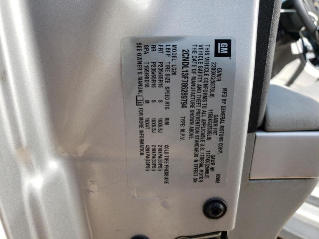 Photo 11 VIN: 2CNDL13F786289794 - CHEVROLET EQUINOX 