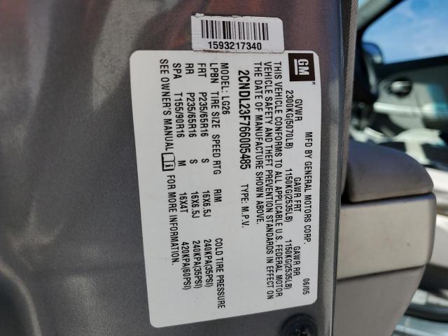 Photo 12 VIN: 2CNDL23F766005485 - CHEVROLET EQUINOX LS 