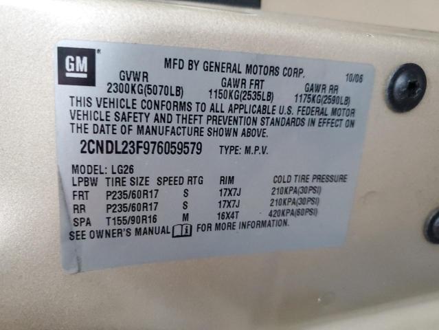 Photo 12 VIN: 2CNDL23F976059579 - CHEVROLET EQUINOX 