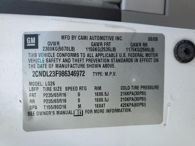 Photo 12 VIN: 2CNDL23F986346972 - CHEVROLET EQUINOX 