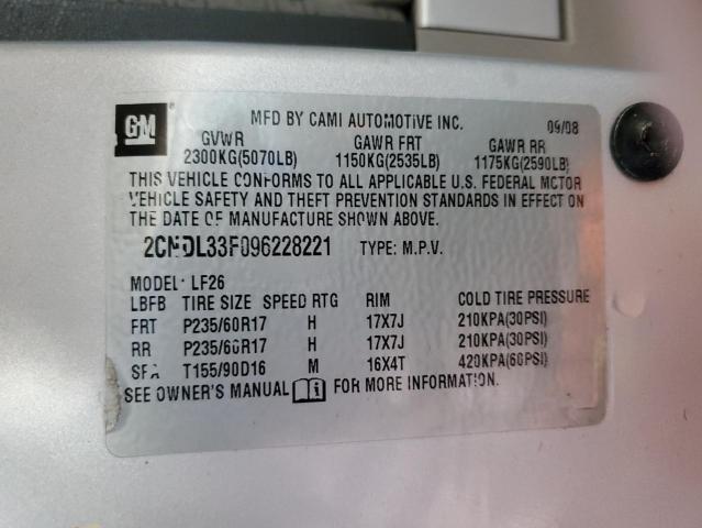 Photo 11 VIN: 2CNDL33F096228221 - CHEVROLET EQUINOX LT 