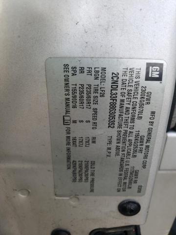 Photo 12 VIN: 2CNDL33F886305352 - CHEVROLET EQUINOX LT 