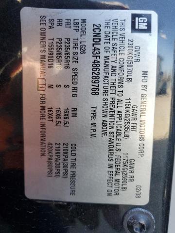 Photo 12 VIN: 2CNDL43F486289768 - CHEVROLET EQUINOX 