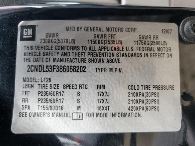 Photo 12 VIN: 2CNDL53F386068202 - CHEVROLET EQUINOX 