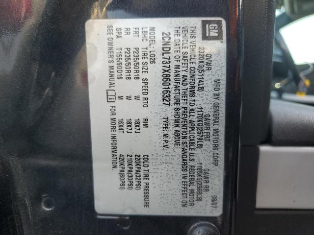 Photo 13 VIN: 2CNDL737X86016327 - CHEVROLET EQUINOX SP 