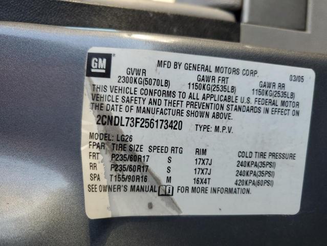 Photo 12 VIN: 2CNDL73F256173420 - CHEVROLET EQUINOX 