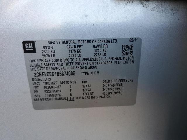 Photo 12 VIN: 2CNFLCEC1B6374905 - CHEVROLET EQUINOX LS 