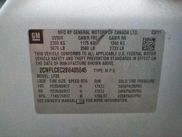 Photo 9 VIN: 2CNFLCEC2B6405045 - CHEVROLET EQUINOX LS 