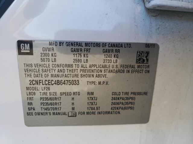 Photo 9 VIN: 2CNFLCEC4B6475033 - CHEVROLET EQUINOX LS 