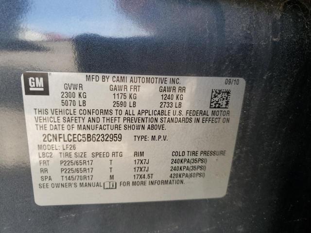 Photo 12 VIN: 2CNFLCEC5B6232959 - CHEVROLET EQUINOX LS 