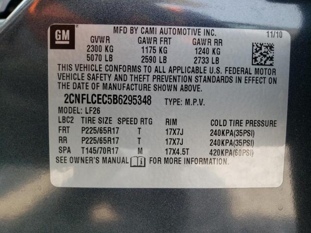 Photo 11 VIN: 2CNFLCEC5B6295348 - CHEVROLET EQUINOX LS 