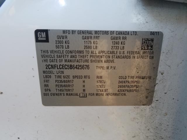 Photo 9 VIN: 2CNFLCEC5B6425676 - CHEVROLET EQUINOX LS 