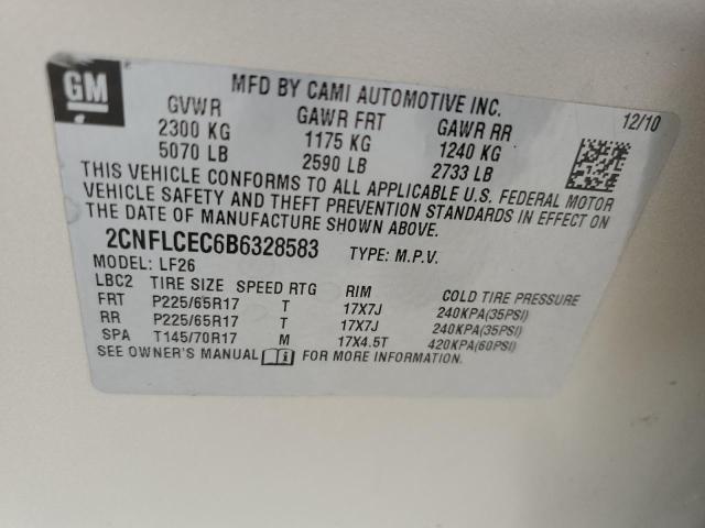 Photo 12 VIN: 2CNFLCEC6B6328583 - CHEVROLET EQUINOX LS 