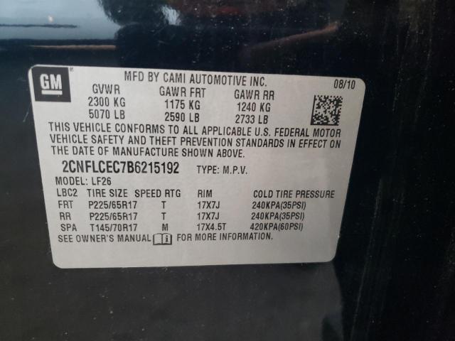 Photo 9 VIN: 2CNFLCEC7B6215192 - CHEVROLET EQUINOX LS 