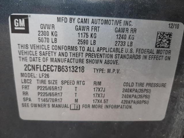 Photo 11 VIN: 2CNFLCEC7B6313218 - CHEVROLET EQUINOX LS 