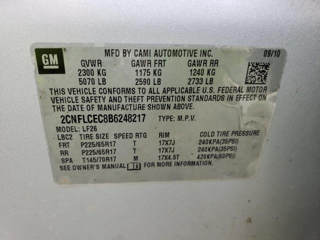 Photo 11 VIN: 2CNFLCEC8B6248217 - CHEVROLET EQUINOX LS 