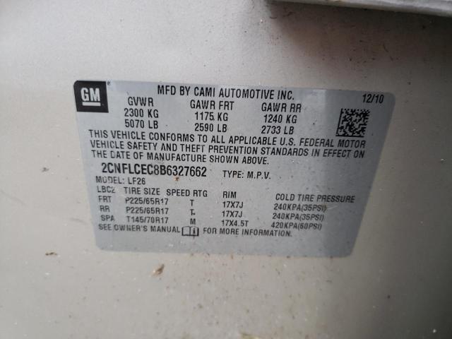 Photo 12 VIN: 2CNFLCEC8B6327662 - CHEVROLET EQUINOX LS 