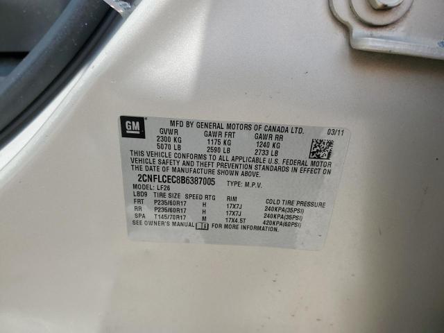 Photo 12 VIN: 2CNFLCEC8B6387005 - CHEVROLET EQUINOX LS 