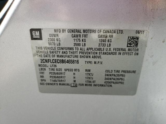 Photo 12 VIN: 2CNFLCEC8B6465816 - CHEVROLET EQUINOX LS 