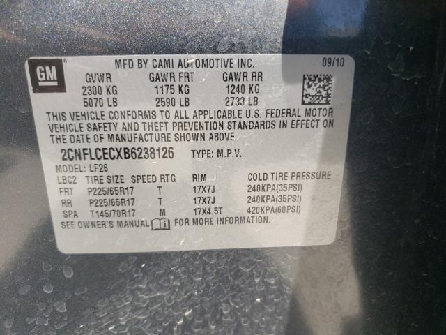 Photo 9 VIN: 2CNFLCECXB6238126 - CHEVROLET EQUINOX LS 